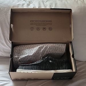 Hey Dude "Wally Sox" men's shoes in "Black White"